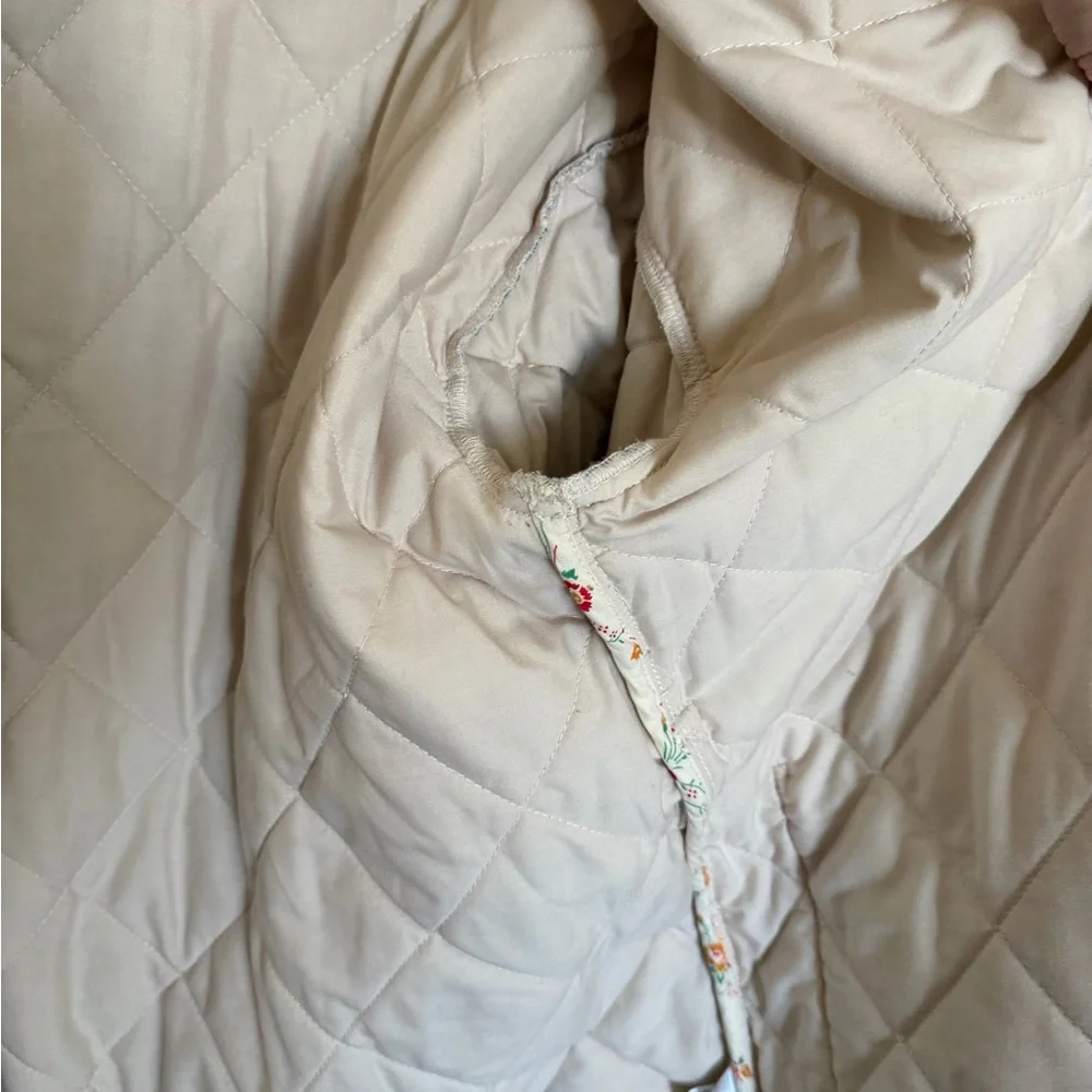 Madewell x New Denim Project Quilted Floral-Trim Jacket in Cream & Light Blue - Picture 13 of 15
